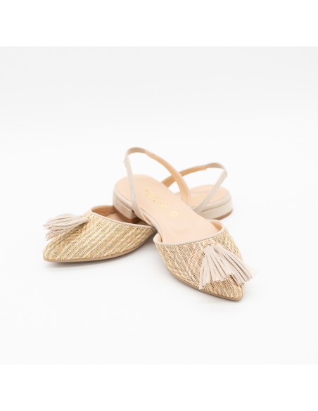 Slingback Tessuto Laminato