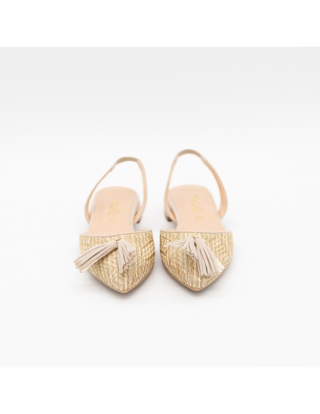 Slingback Tessuto Laminato