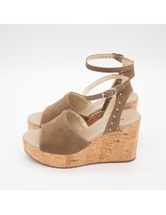 Sandalo zeppa NeroGiardini