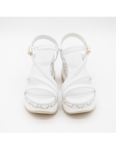 Sandalo zeppa logo NeroGiardini