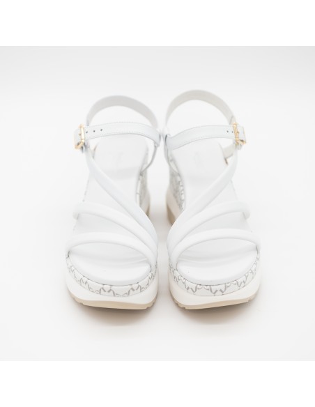 Sandalo zeppa logo NeroGiardini