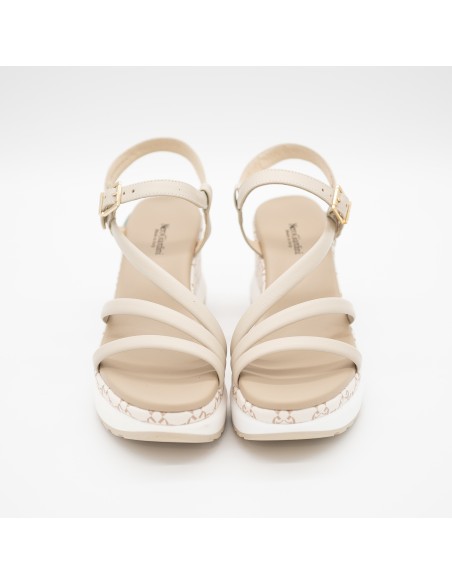 Sandalo zeppa logo NeroGiardini