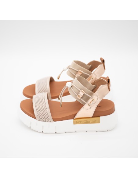 Sandalo platform elastico NeroGiardini