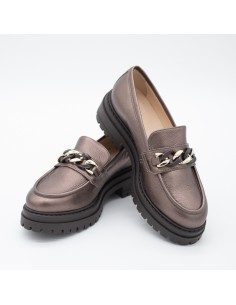 Mocassino laminato NeroGiardini 2