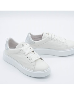 Sneaker Frau stringhe paillettes