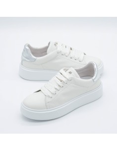 Sneaker Frau stringhe paillettes 2