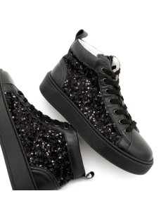 Sneaker alta NeroGiardini Teens Paillettes