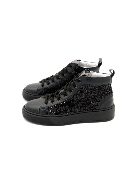 Sneaker alta NeroGiardini Teens Paillettes