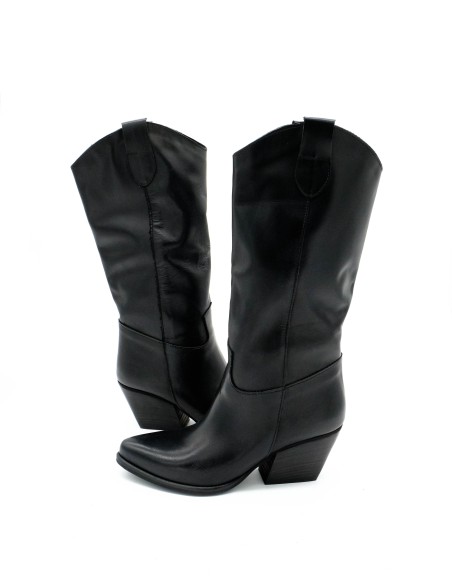 Texano liscio tacco medio