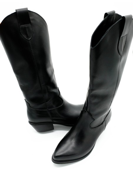 Texano liscio tacco basso