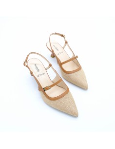 Slingback paglia NeroGiardini